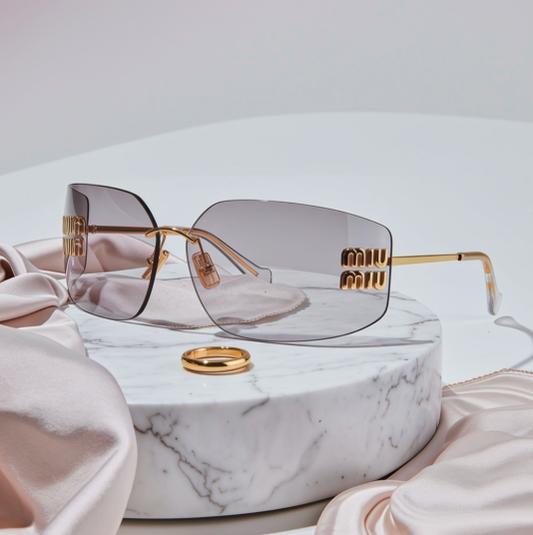 Fashionable frameless sunglasses