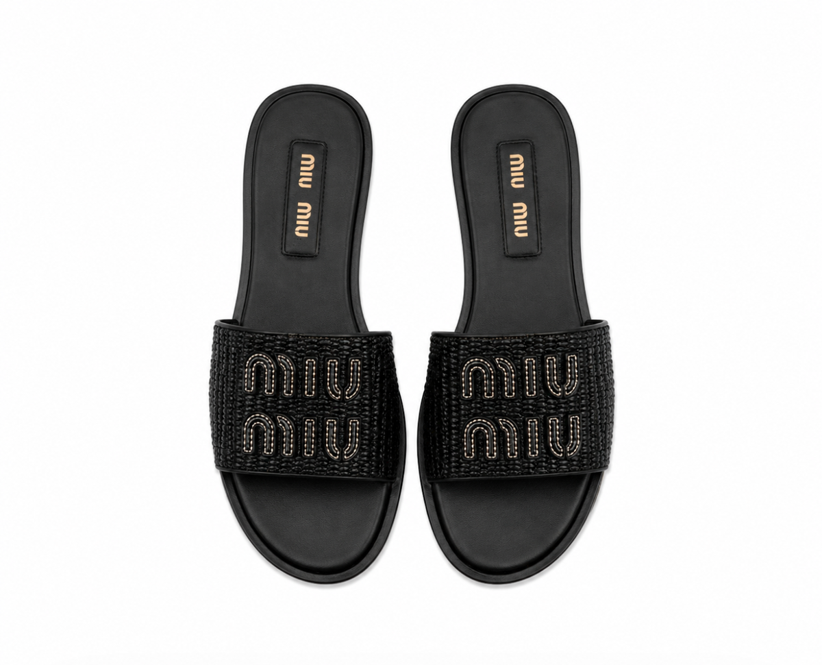 Luxury-Inspired Canvas Slide Sandals