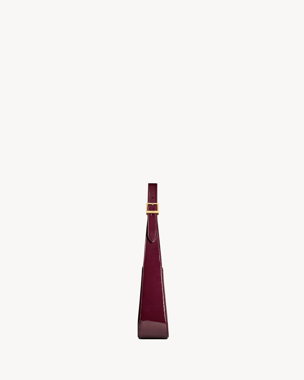 Saint Laurent Le 5 à 7 Patent Leather Hobo Bag – Burgundy Elegance