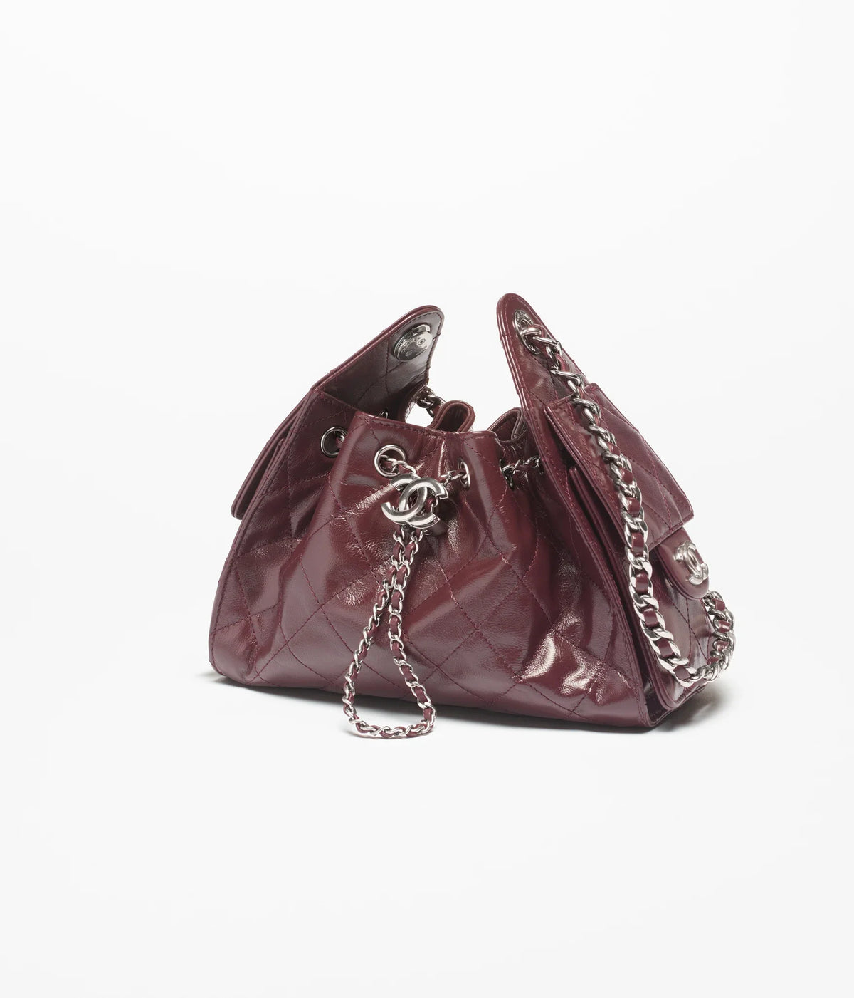 CC 25 Small Handbag Grained Calfskin & Gold-Tone Metal Bag