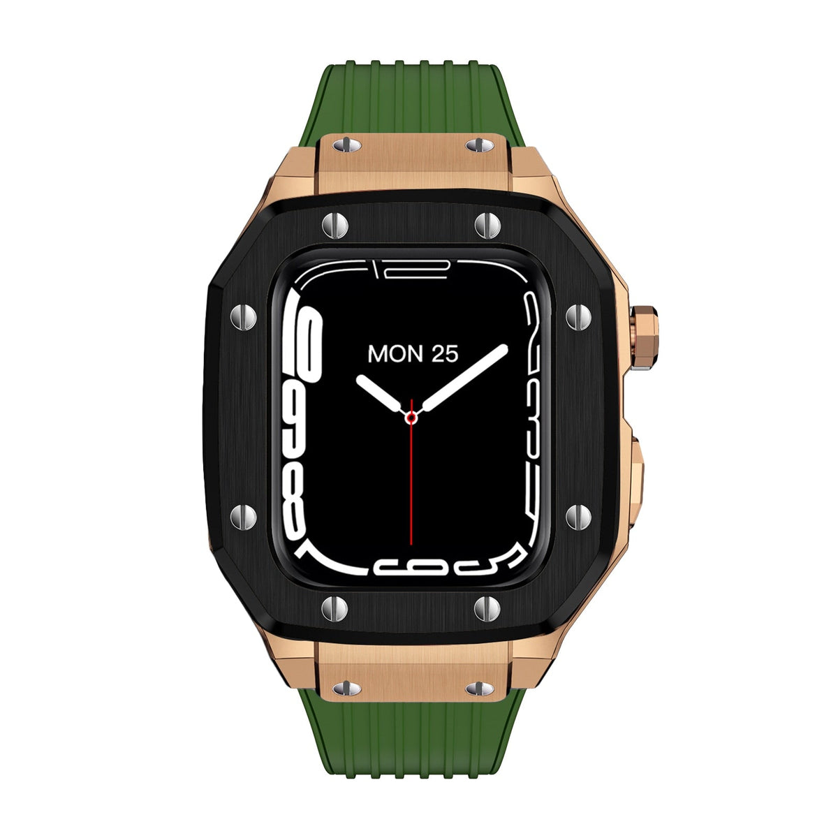 Luxury Rubber Stainless Steel Cover for Apple iWatch Series