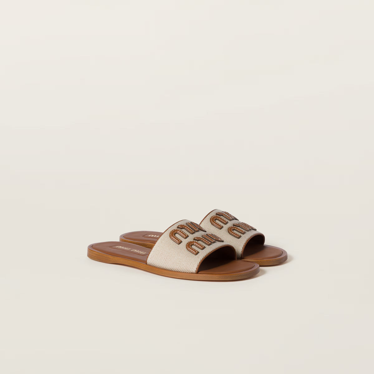 Luxury-Inspired Canvas Slide Sandals
