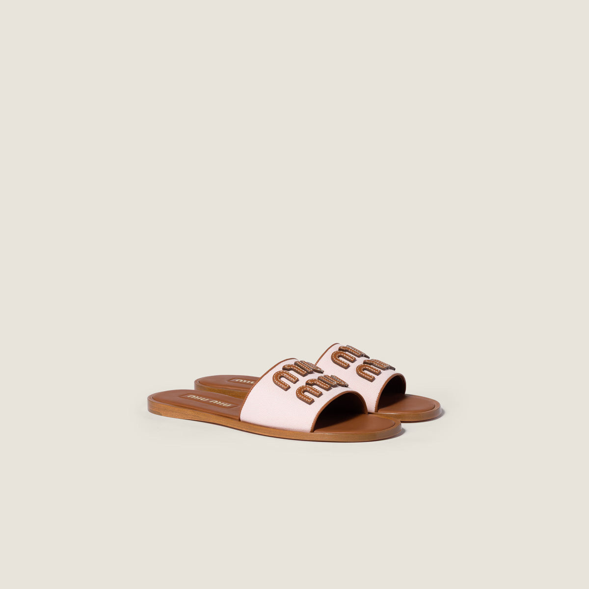 Luxury-Inspired Canvas Slide Sandals