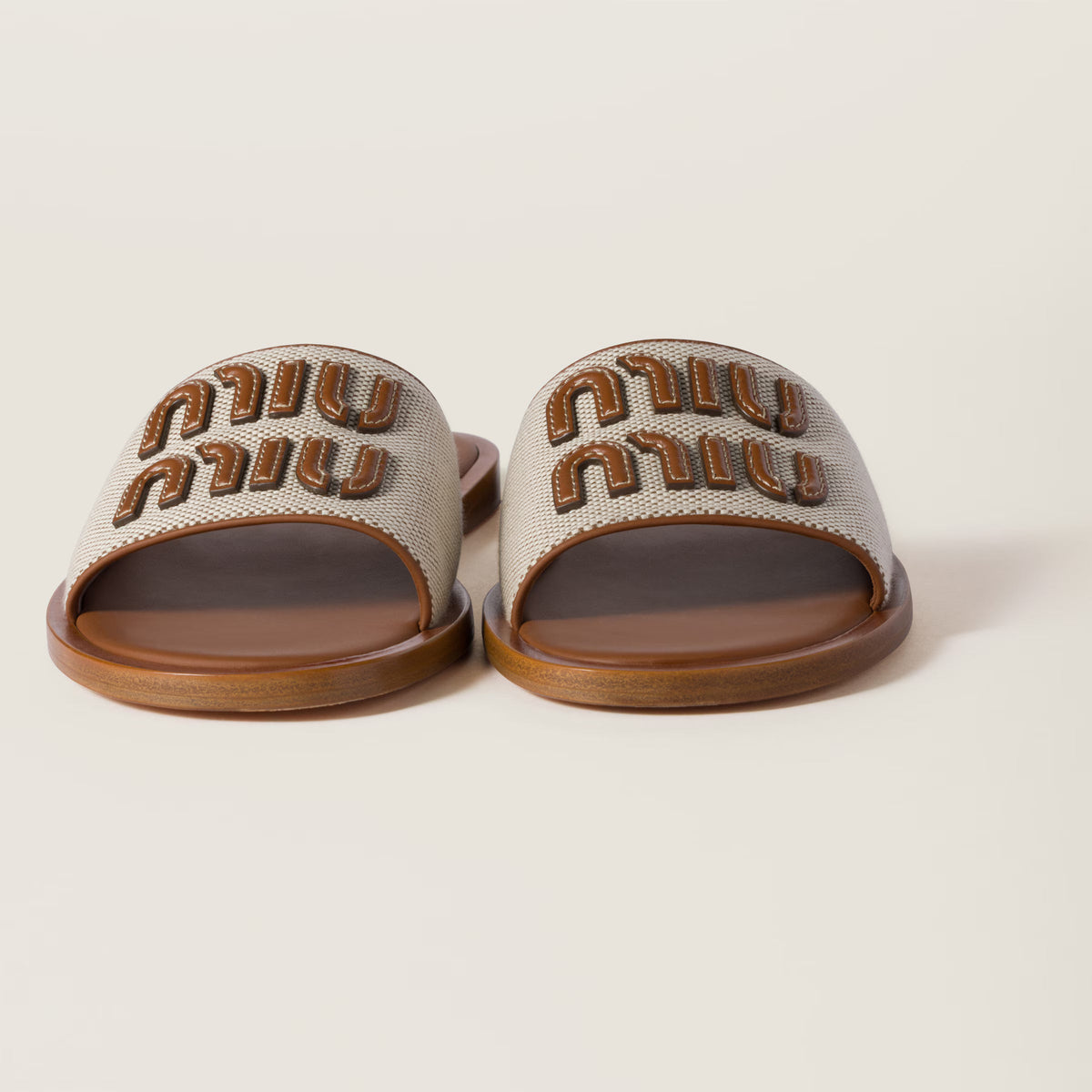 Luxury-Inspired Canvas Slide Sandals