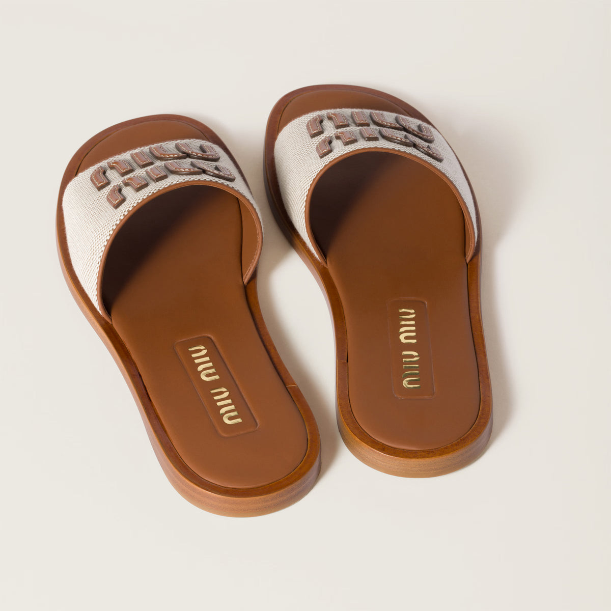Luxury-Inspired Canvas Slide Sandals